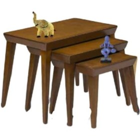 Resim Zigon Osm Piramit Ayak Sehpa Model Parlak Koyu Ceviz Kayın Torna 