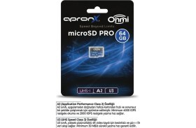 Resim Apronx 64GB Micro Sd A2 U3 Uhs-I Tf Hafıza Kartı 