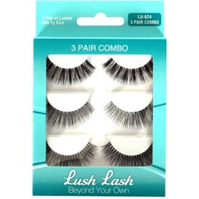 Resim Lush Lash Takma Kirpik 3 Pair Combo 3 Çift Takma Kirpik LU-624 