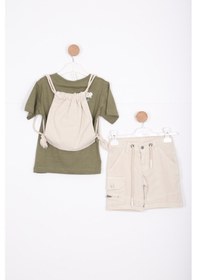 Resim Xo Kids Erkek Çocuk Alt Üst Şort Takım 2-7 Yaş 3145 Yeşil 