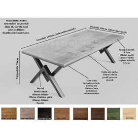 Resim NT Concept Ntconcept Venüs Doğal Ağaç Toplantı Masası(120cm-280cm) 