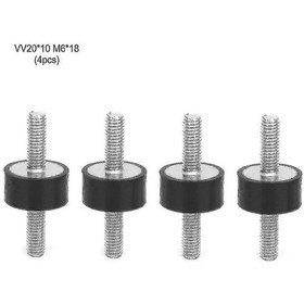 Resim 4 Adet M6 Kauçuk Bağlantı Elemanları Erkek Anti Titreşimli Silentblock Araba Tekne Bobinleri Vv20 10 M6 18 