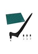 Resim Craft Kesme Aletleri Craft Bıçakları, 15 /30 /45 360 Derece Dönen Bıçaklı Craft, Hobi Scrapbooking, Stencil İçin Gravür Tahtalı Kesme Aleti Siyah 