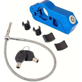 Resim Fochsia Blue 1 Adet Epathchina Ağır Hizmet Motosiklet Kilit Seti Çelik Kask Fren Kilidi 