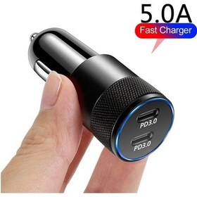 Resim Prestigegoods Usb Araç Şarj Cihazı 60w Qc 4.0-qc3.0-qc Scp 5a Pd Tip C Cep Telefonu Şarj İçin Hızlı Şarj 