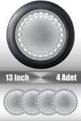 Resim FRWY Renault Toros R 13" inç Uyumlu 4 Adet 1 Takım Gri Jant Kapağı 