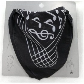 Resim Müzik Notalı Kare Bandana Fular Aksesuar, Ücretsiz Kargo 