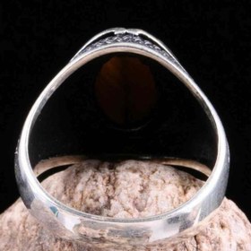 Resim Tigers Eye Stone Jewelry Solid 925 Sterling Silver Men Ring - US: 5.75 / 51.5 mm / Turk: 11.5 