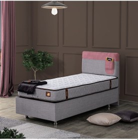 Resim Setaymobilya Genç Baza Seti, Flora Baza Baza + Başlık + Yatak Seti, Pembe 