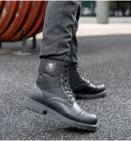 Resim Ghattix 095 Erkek Kışlık Fermuarlı Postal Bot Siyah Siyah 