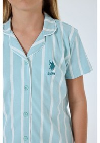 Resim U.s. Polo Assn. Kız Çocuk Yeşil Gömlek Pijama Takım 5274-49918 Yeşil 