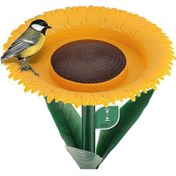 Resim 60cm Çiçek Şekilli Yabani Kuş Yemliği I Standlı Kuş Yemi Dağıtıcısı, Yem Dağıtıcılı Açık Hava Kuş Yemliği. 