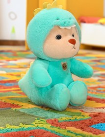 Resim Canestar Kapüşonlu Pufi Peluş Oyuncak Ejderha Tavşan ve Sevimli Pufi Figürleri 