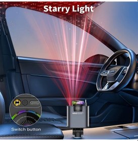 Resim Globalbloom 3'lü Aromaterapi Araç Şarj Cihazı Red Light Taşınabilir Projektörlü Hızlı Şarj 