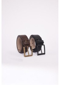 Resim Tudors Erkek 2'li Set 4 Cm Kahverengi 4 Cm Siyah Spor Kemer-34506 Multi 