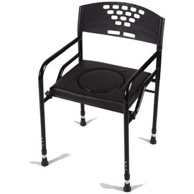 Resim Medikaltec Deri Döşemeli Hasta Tuvaleti Klozeti Sandalyesi Klozeti Sandalyesi 