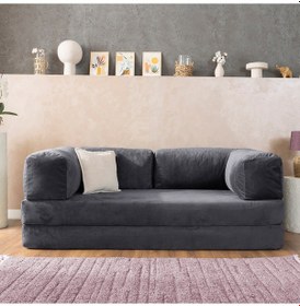 Resim Argimo Godila Çok Amaçlı Sofa Çift Kişilik Yatak Koltuk Antrasit 
