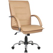 Resim Ofisel Cezhan Yönetici Koltuğu Koyu Krem 