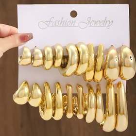 Resim Günlük Parti Giyimi ve Hediye Vermek İçin Uygun 20 adet/10 adet Basit Klasik Tarz Kadın Moda Küpe Seti 