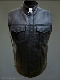 Resim ArdaStilDeri Hakiki Deri Motorcu MT Deri Yelek 