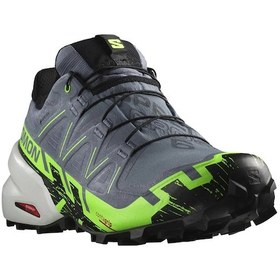 Resim Salomon Speedcross 6 Gtx Erkek Outdoor Ayakkabı Flint Stone/green Gecko/black 001 
