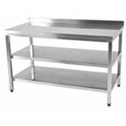 Resim Öztiryakiler Çalışma Tezgahı Ara Raflı Sırtlı 190x70 CM 