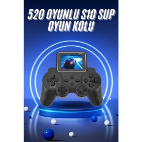 Resim ASTRALTECH 2.4 İnç Ekran 520 Oyunlu Retro Temalı Kablosuz Oyun Kolu El Atarisi 