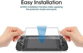 Resim TNP Products Ekran Koruyucu (2 Paket) Nintendo Switch ile çalışır - Şalter için Temperli Cam Ekran Koruyucu Kapak Aksesuarı, 9H Sertlik, Çizilmez, Premium Berraklık, Kabarcıksız Kurulum 