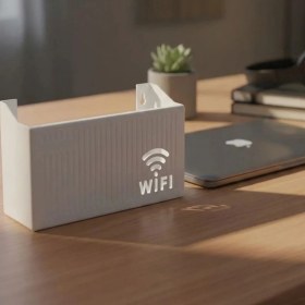 Resim Zenvia Duvar Tipi Wi-Fi Modem Saklama Kutusu(Beyaz) - Kablo Düzenleyici Router Raf Organizer (4887) 