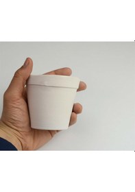 Resim Minyatür Mini Saksı Boyanabilir Obje Seramik Bisküvi 8 Cm Ham Ür 