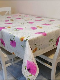 Resim Elyaflı Pvc Muşamba - Desenli Silinebilir Masa Örtüsü 01fnt12262 Pembe 