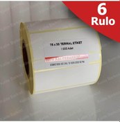 Resim 75X30 Termal Etiket 6 Rulo Barkod Etiket Kalite Barkod 