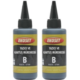 Resim Ekoset HP Tanklı Yazıcılar için Uyumlu Siyah Mürekkep 200 ML 