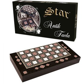 Resim Star Oyun Polyester Antik Sedefli Tavla - 1020807 