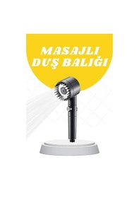 Resim Duş Başlığı Yüksek Basınçlı Masaj Taraklı 3 Kademeli Çok Renkli 