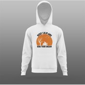 Resim Ride Your Dream Beyaz Sweatshirt Modeli 