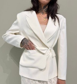 Resim Çantalı Oversize Blazer Ceket - 38 