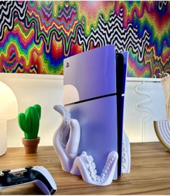 Resim Goplast Premium Ps5 Slim Playstation 5 Slim CD DİSK VERSİYON UYUMLU Ahtapot Dikey Tentacle Vertical Stand 