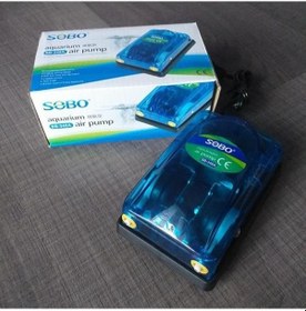 Resim Sobo Sb-348a Çift Çıkışlı Akvaryum Hava Motoru 