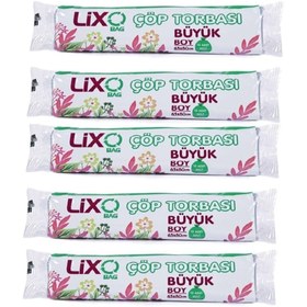 Resim Büyük Boy Çöp Poşeti 5 Paket * 10 Lu Rulo =50 Adet 65*80 Cm Mavi 