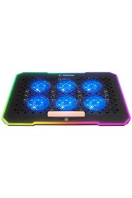 Resim Rampage S48 Freez Rgb 6 Fan Telefon Tutuculu 15.6 Inç Notebook Laptop Soğutucu Stand 