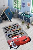Resim Modanoiva Kaymaz Taban Yikanabilir Arabalar Ve Yol Desenli Dijital Baskılı Çocuk Halısı 