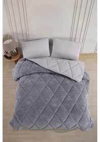 Resim Formeya Battal Boy Lüx Welsoft Çift Taraflı Yorgan - Gri 