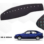 Resim caraks Renault 19 Uyumlu Europa Göğüs Halısı Capitone Siyah-kırmızı 1.kalite 