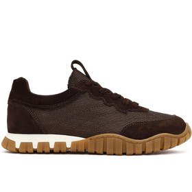 Resim Derimod Kadın Kahverengi Bağcıklı Deri Sneaker 25AFD510914 