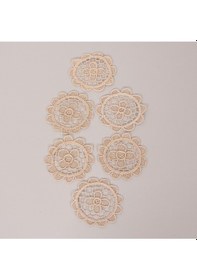 Resim Tığ Örgüsü Dantel 6'lı Bardak Altlığı 10 Cm Diğer 