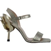 Resim Poletto Hakiki Deri Altın Sandalet Topuklu 11 8025 24-2006 Altın 