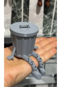 Resim Eğlenceli Banyo Dekoratif Figür, Çöp Kovası 