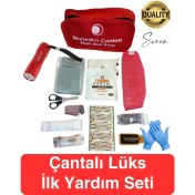 Resim Lüks Ilk Yardım Çantası Deprem Afet Acil Durum Müdahale Kiti Araç Ev Işyeri Yerli Üretim Ecza Çanta 