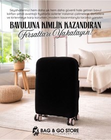 Resim Bag & Go Store Valiz Koruyucu Kılıf Esnek Likralı Bavul Kılıfı Çizilmelere Karşı Koruma 